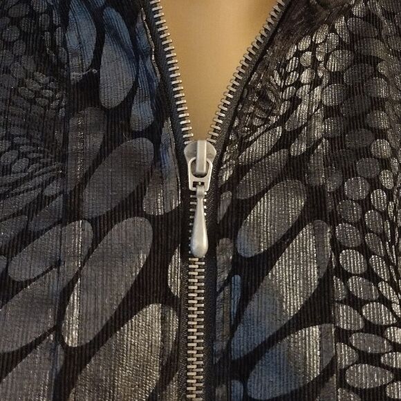 Erin London Women's Size Small Black Adjustable Scrunch Waist Zip up Vest - Picture 9 of 13